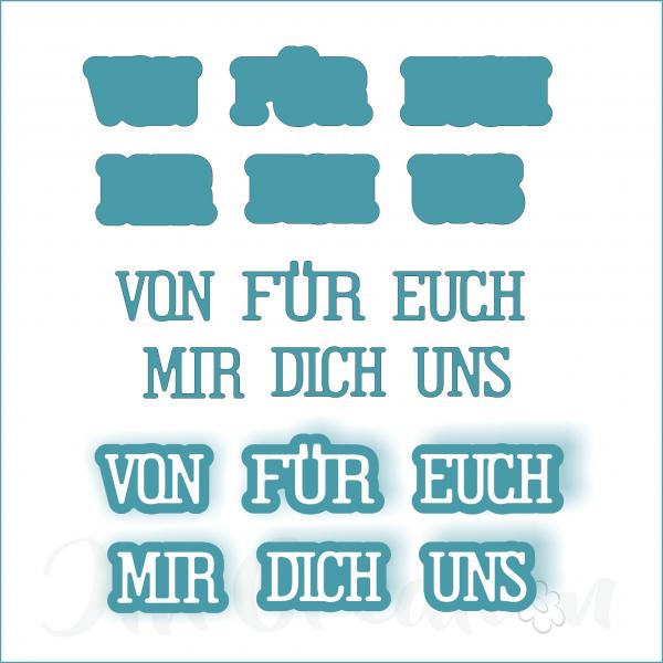 Von für dich klein - Stanzschablone